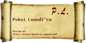 Poksi Leonóra névjegykártya